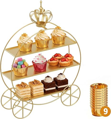 INNOVATIVE LIFE 3 Tier Cupcake Stand Cupcake Holder Candy Cookies Tiered Serving Tray Dessert Sta... | Amazon (US)