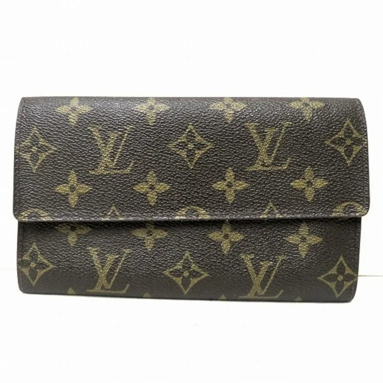 Pre-Owned Louis Vuitton Monogram Portefeuille 3 Cult Credit M61818 Wallet Bifold Long Men's Women... | Walmart (US)