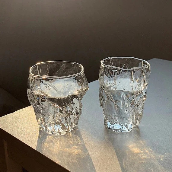 Irregular Twisted Asymmetrical Glass Cup Whisky Glass Cup - Etsy Canada | Etsy (CAD)