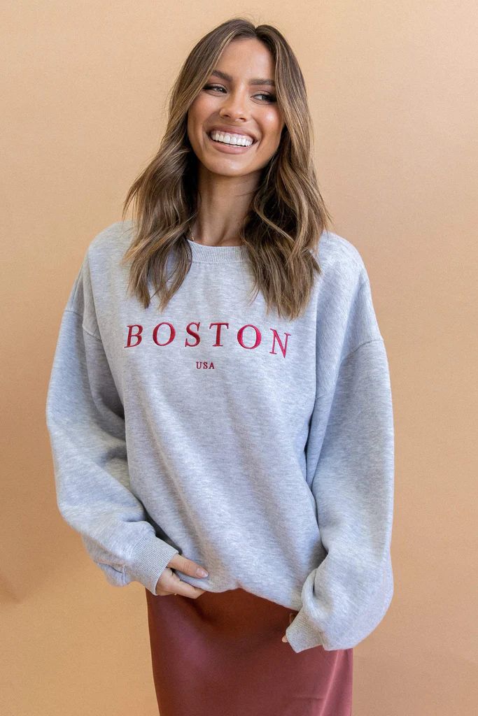 Boston Sweater - Grey | Petal & Pup (US)