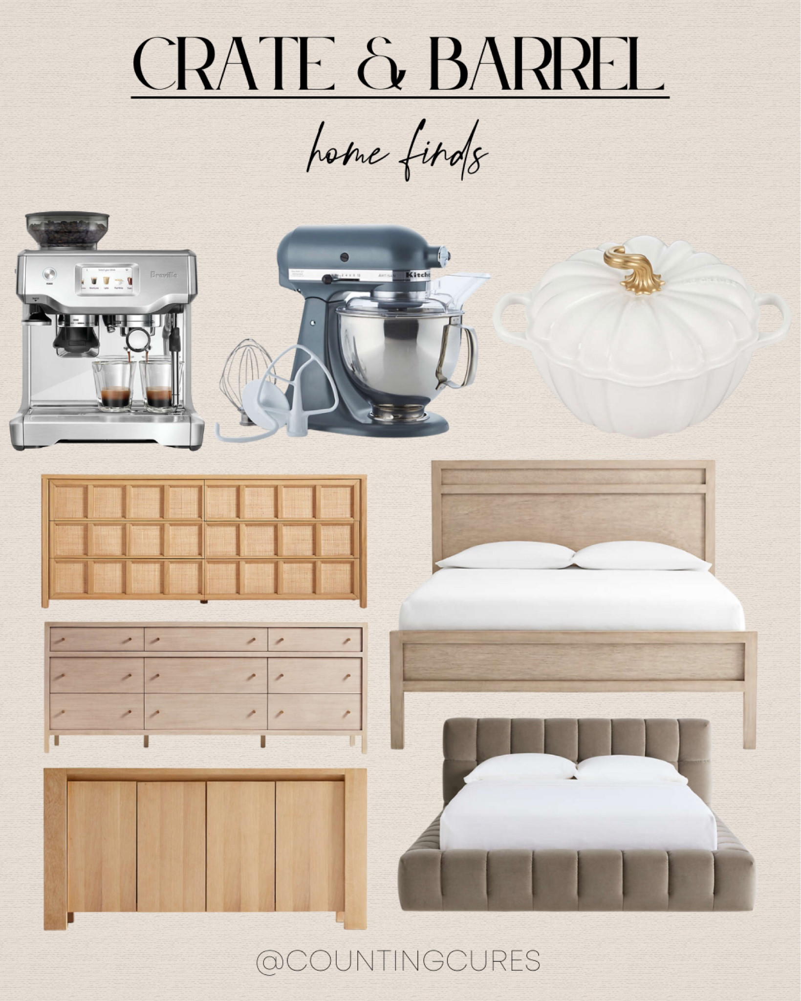 Discover your new favorite pieces at Crate & Barrel! Invest in a new dresser, bed frame, coffee maker, and ceramic squash pot for your home space.
#homefinds #bedroomrefresh #closetorganization #kitchenappliance

#LTKHome #LTKSeasonal #LTKStyleTip
