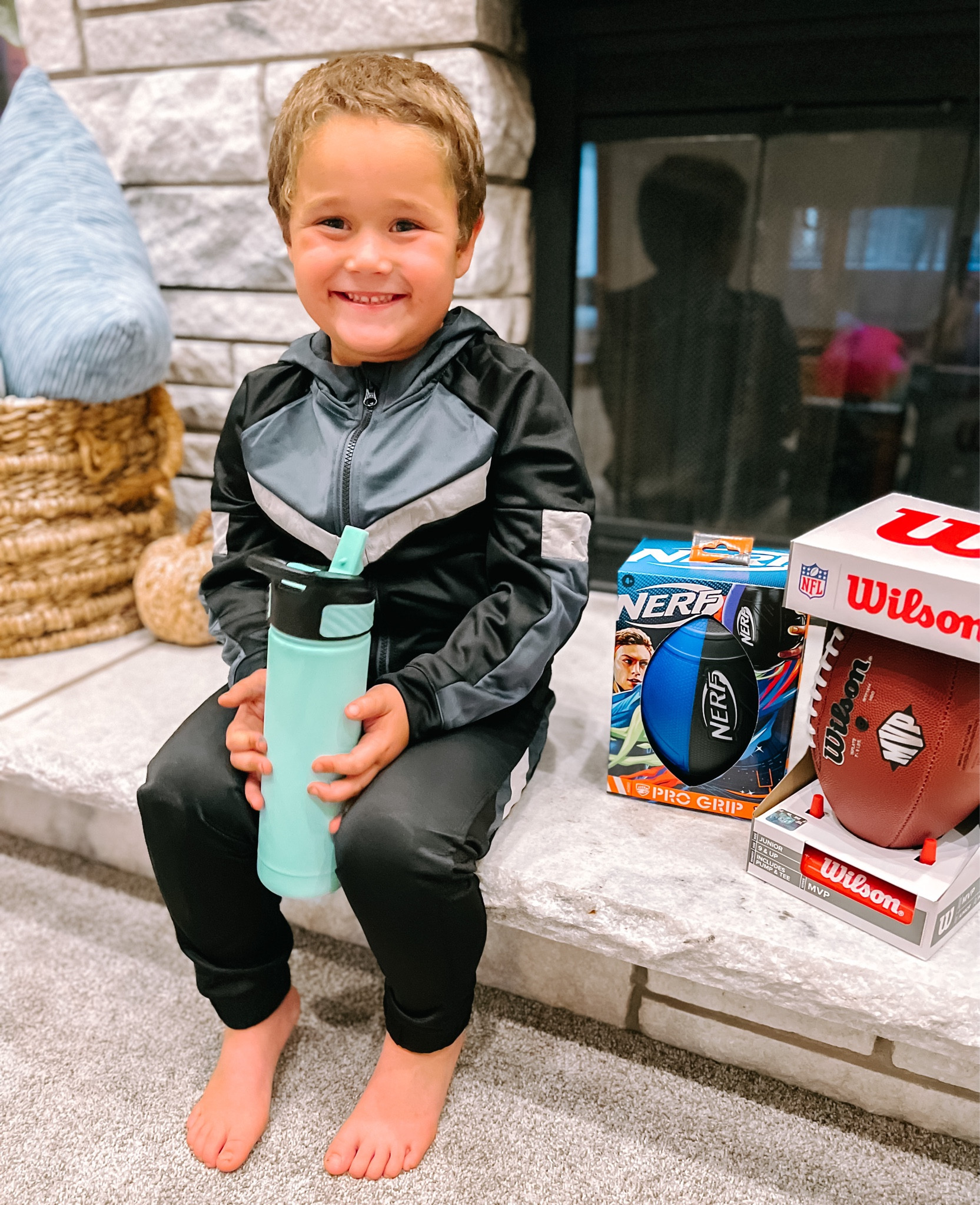 My five year old is always on the move. I mean ALWAYS. He loves throwing the football with his cousins. #ad If it’s in the house while watching the Packers, the nerf style is a must! If it’s outside on a summer day with the neighbor kids, then the brown one can be used! We just grabbed extra at @Walmarts low prices— they make great gifts!  #walmart #walmartpartner 

#LTKkids #LTKSeasonal #LTKfamily