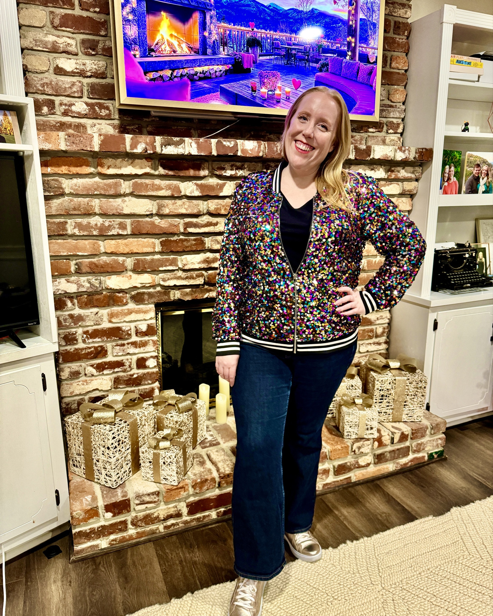 When your sparkly Eras Tour outfit becomes the perfect fun Valentine’s Date Night outfit!! ✨😄✨ And it’s on sale!! 

Amazon finds | found it on Amazon | sequin jacket | Eras Tour | date night outfit 

#LTKFindsUnder50 #LTKMidsize #LTKSaleAlert