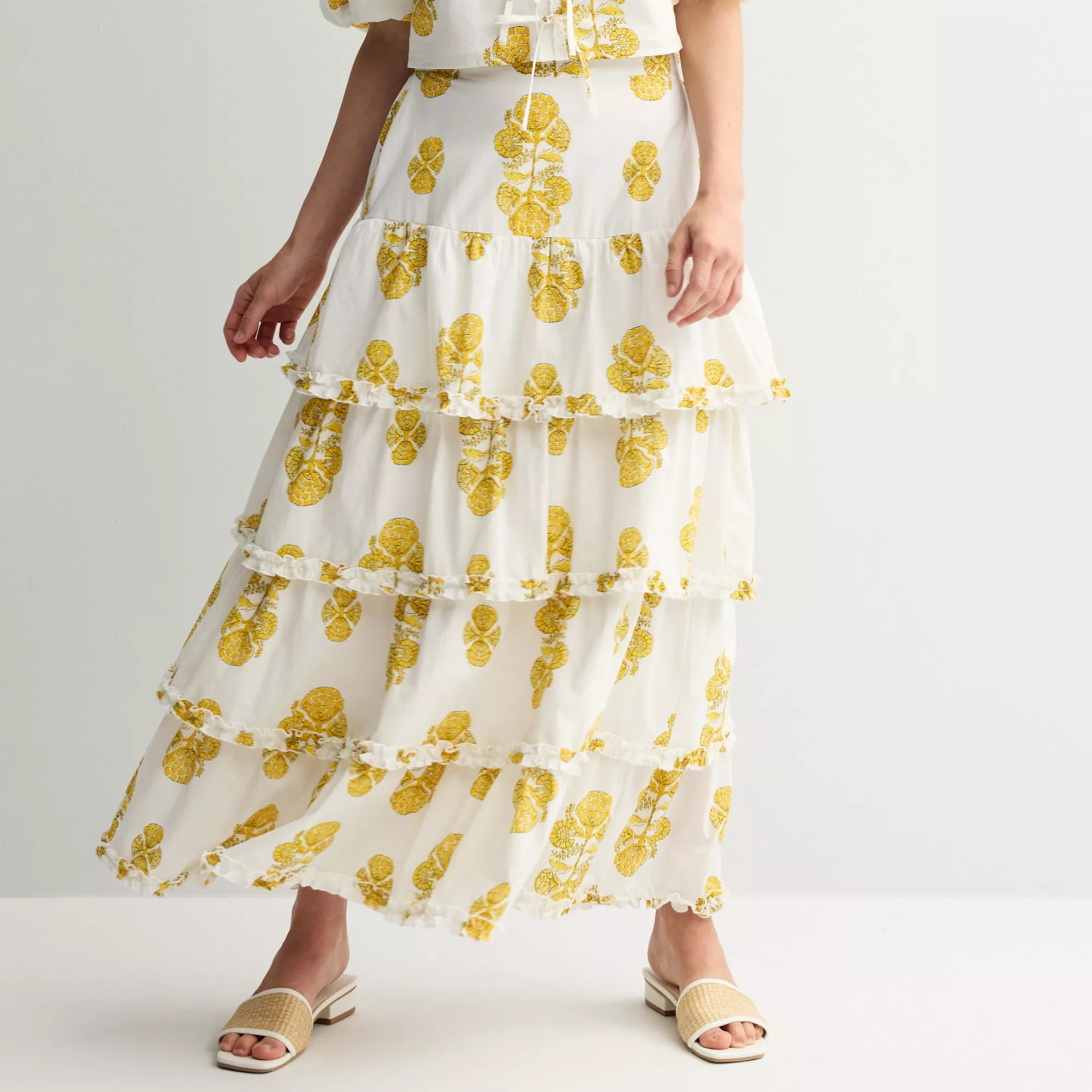 Women's MNK Tiered Maxi Skirt | Kohl's