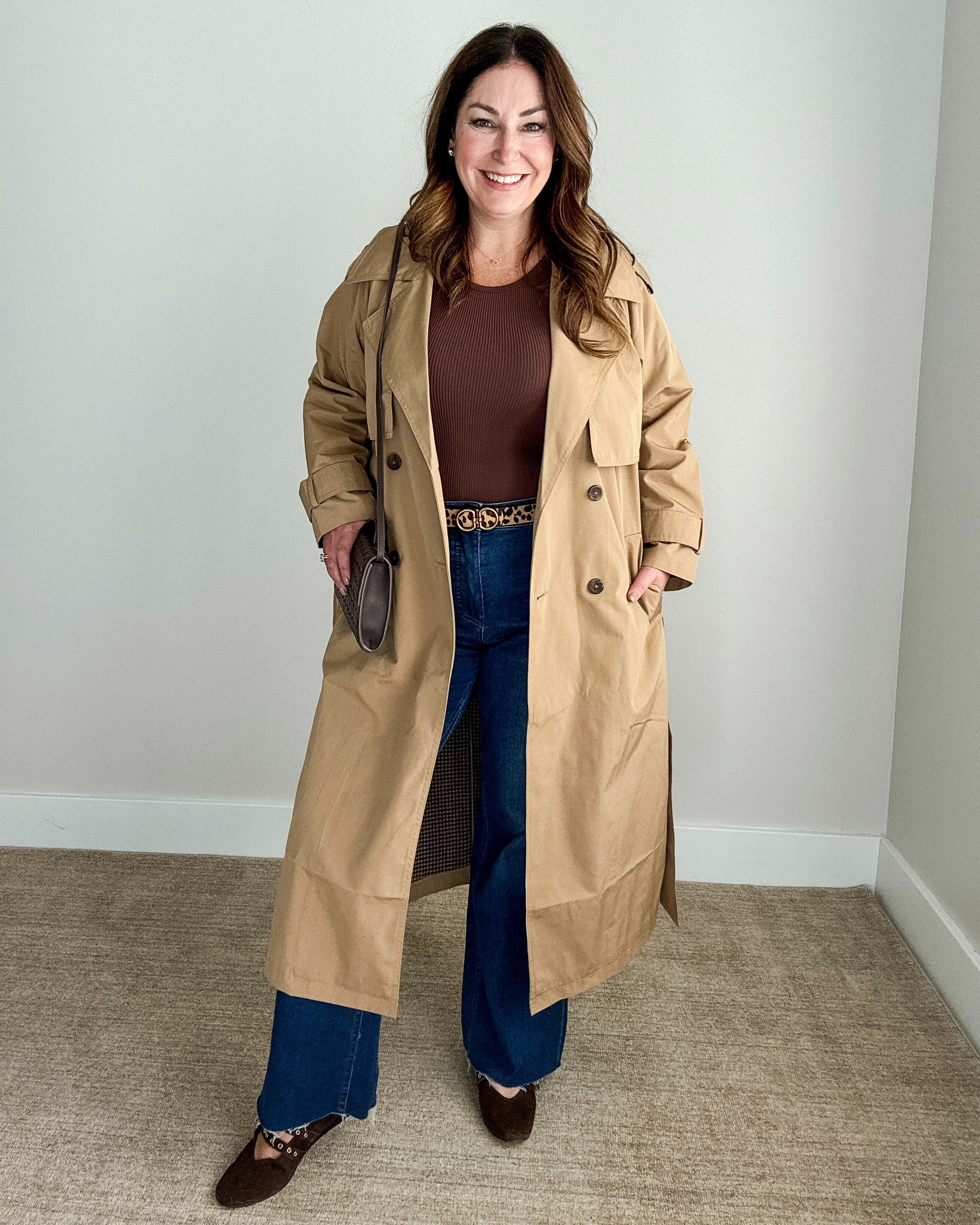  Love this classic trench from Abercrombie layered with some of my staples for fall business casual looks!  Wearing coat in L Petite, top in XL and jeans in 14
 

#LTKMidsize #LTKOver40 #LTKWorkwear