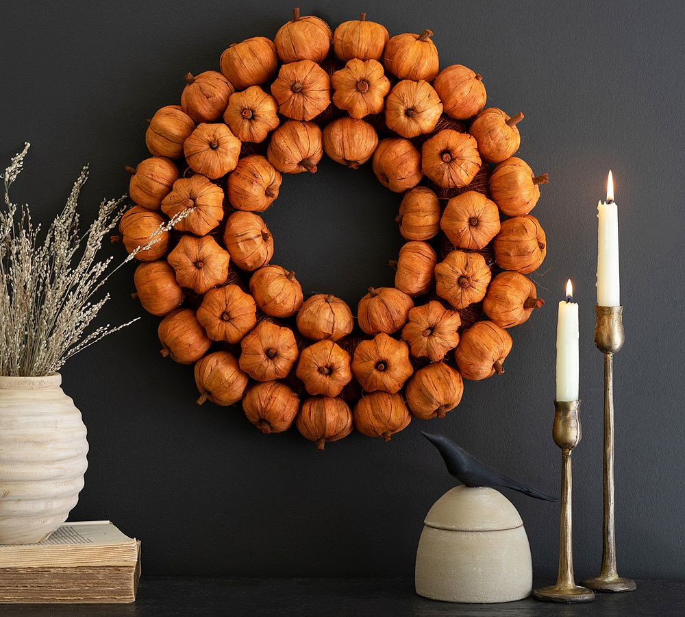 Faux Pumpkin Wreath | Pottery Barn (US)