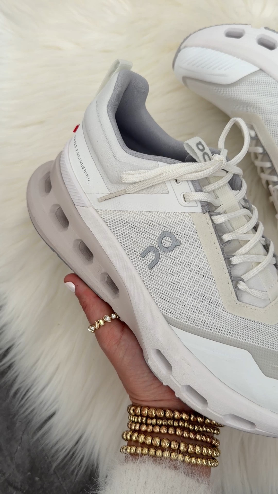 On cloudnova x training sneaker in  white glacier runs true to size 