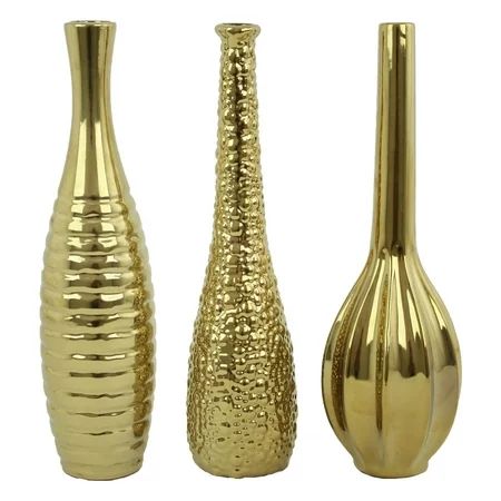 Tianna Gold Vases (Set of 3) | Walmart (US)