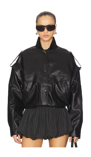 Madame Bomber Jacket in Onyx | Revolve Clothing (Global)