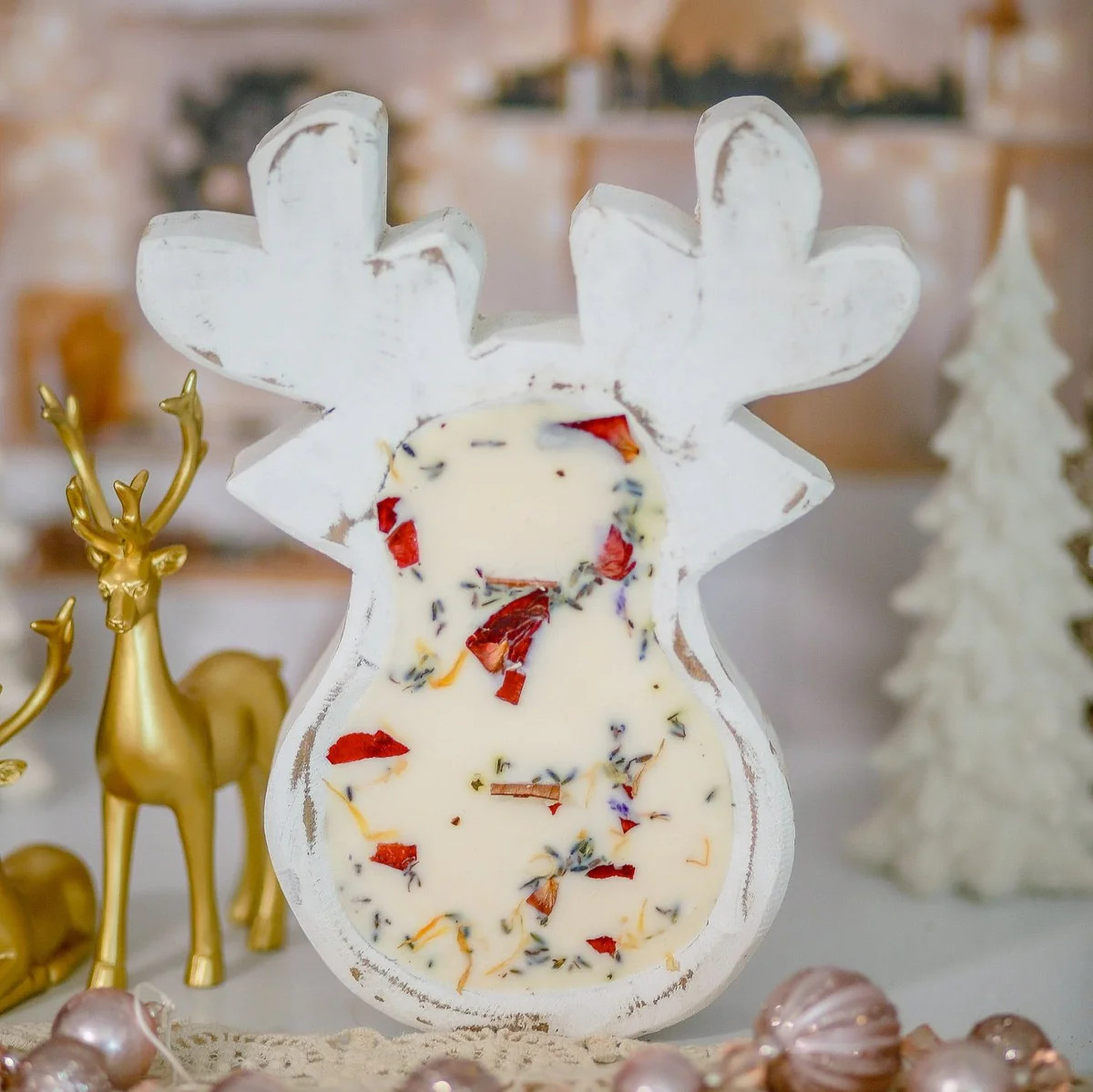 Reindeer Dough Bowl Candle | Abandoned Cakes