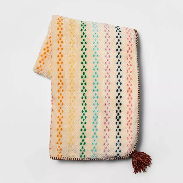 Throw Blanket Rainbow Stripes Multicolor - Pride | Target