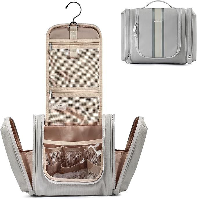 BAGSMART Hanging Toiletry Bag, Travel Toiletry Organizer with hanging hook, Water-resistant Cosme... | Amazon (US)