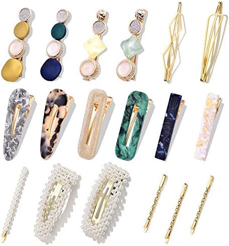 Pearls Hair Clips,28 Pcs Pearls Hair Barrettes Acrylic Resin Sweet Handmade bobby pins Hairpin He... | Amazon (US)