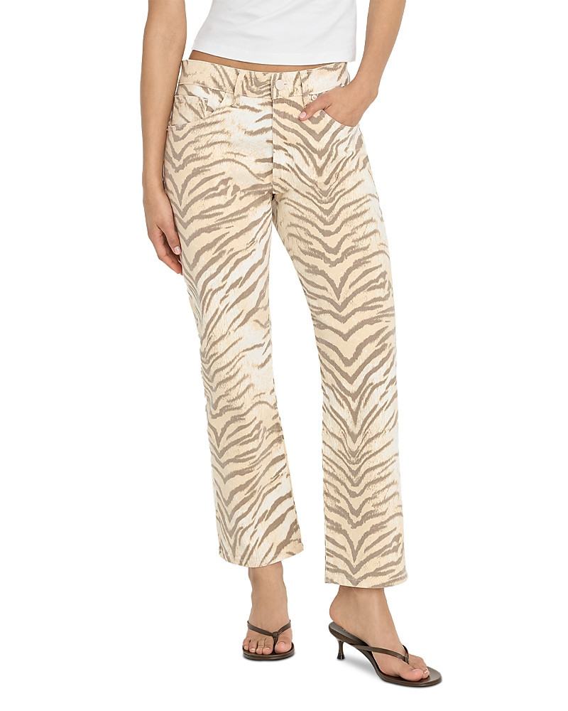 Good American Vintage High Rise Straight Leg Ankle Jeans in Brown Tiger | Bloomingdale's (US)