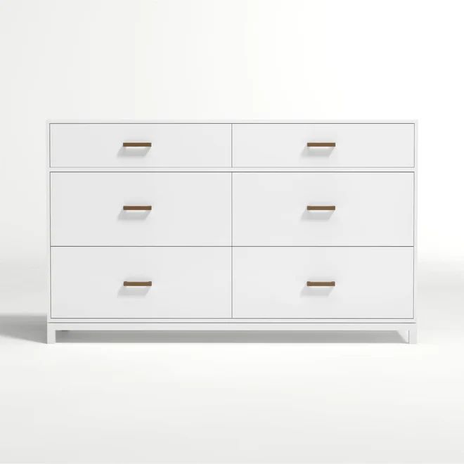 Parke White Wood 6-Drawer Kids Dresser + Reviews | Crate & Kids | Crate & Barrel