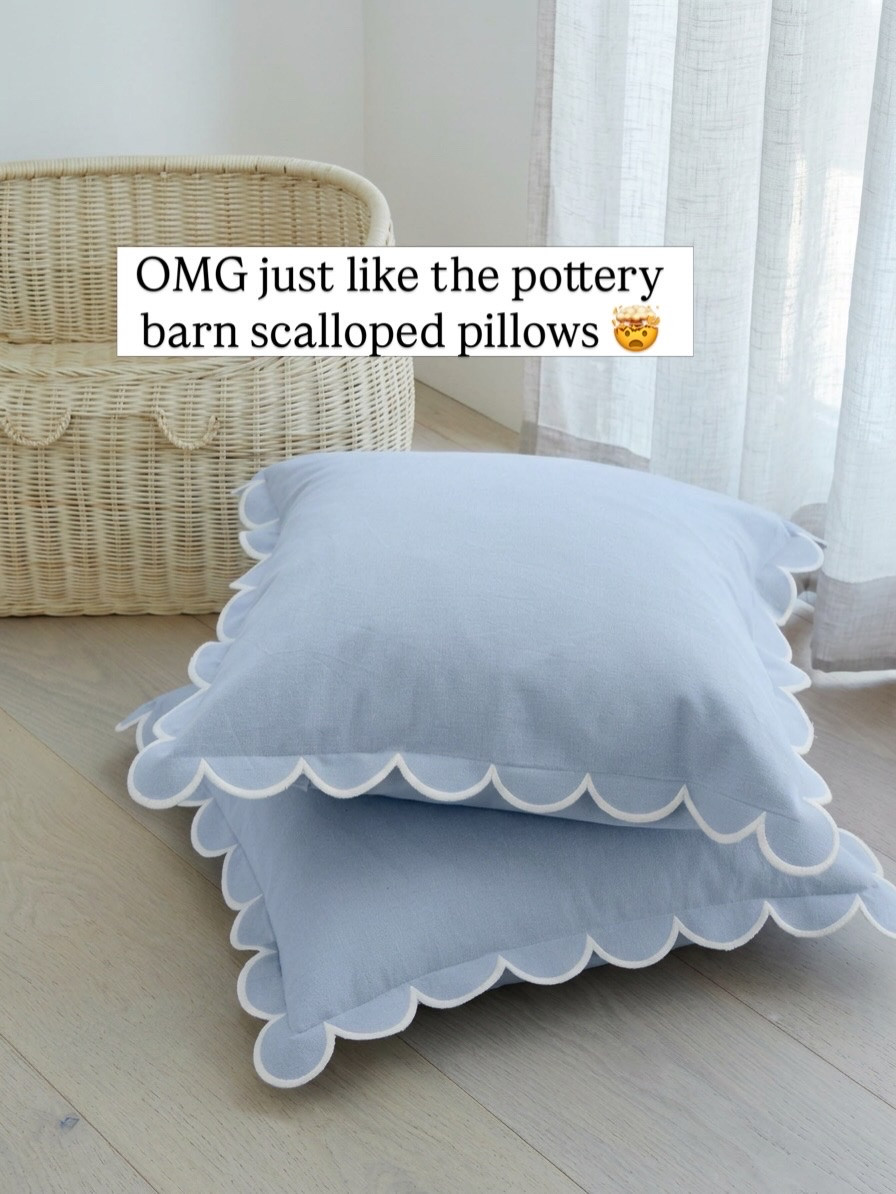 Amazon blue scalloped pillow 

#LTKSaleAlert #LTKmomlife #LTKHome