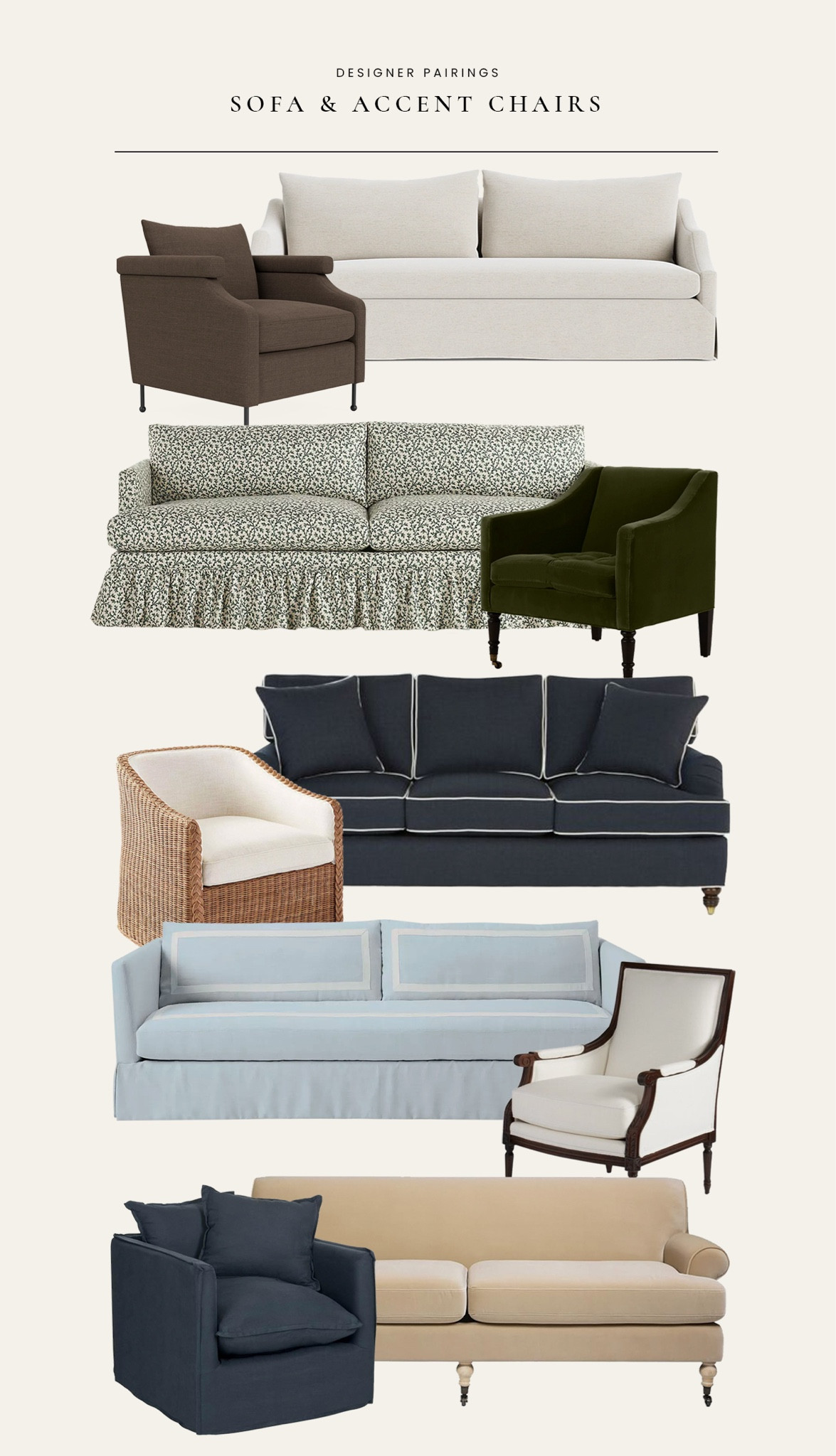 Sofa and accent chair pairings! If you’re looking for some classic (designer approved) combinations… 

#LTKSaleAlert #LTKSeasonal #LTKHome
