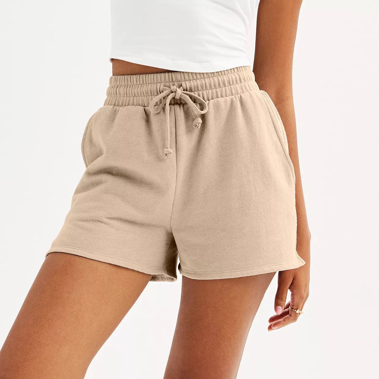 Juniors' SO® Fleece Side Slit Shorts | Kohl's