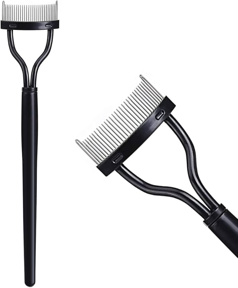 Eyelash Comb Eyelashes Separator Curler, KINGMAS Eyelash Lash Comb Mascara Applicator with Cover | Amazon (US)