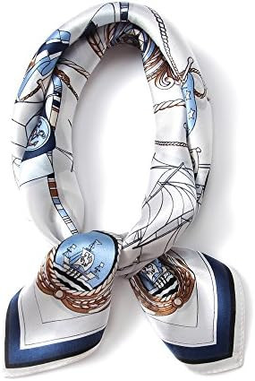 ANDANTINO 100% Mulberry Silk Scarf -21” Lightweight Square Neckerchief – Breathable Digital P... | Amazon (US)