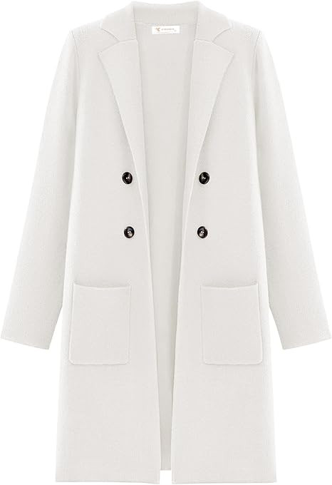 KIRUNDO Cardigan Sweaters for Women 2025 Fall Fashion Open Front Warm Thick Long Winter Coats Jac... | Amazon (US)