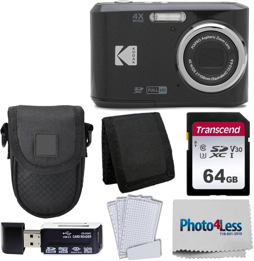 Kodak PIXPRO FZ45 Digital Camera Bundle with Black Point & Shoot Camera Case + Transcend 64GB SD ... | Amazon (US)
