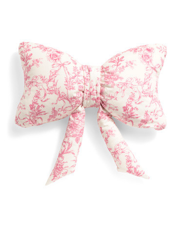 14x24 Toile Bow Pillow | TJ Maxx