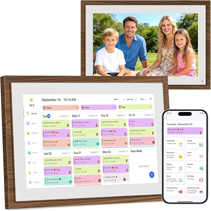 10.1 Inch Digital Calendar Chore Chart with Touchscreen - Full HD Interactive Display, Wall & Des... | Amazon (US)