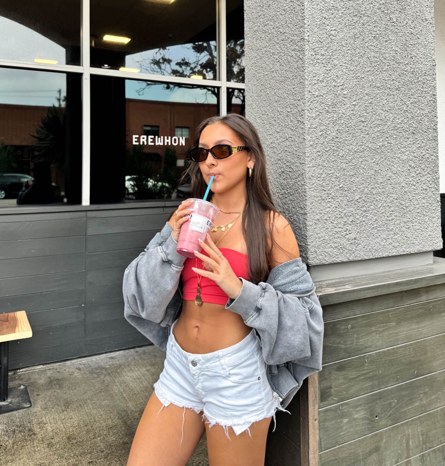 Cafe smoothie shop outfit in LA 

#LTKPetite #LTKSaleAlert #LTKFindsUnder50