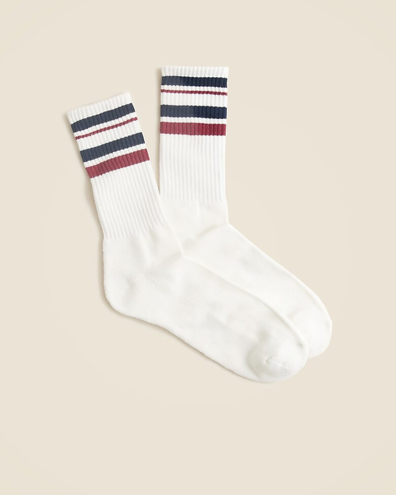 Athletic crew socks in gym stripe with COOLMAX® technology | J. Crew US