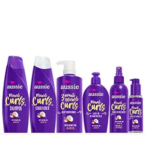Aussie Miracle Curls Collection: Shampoo, Conditioner, Deep Conditioner, Spray Gel, Detangling Mi... | Amazon (US)