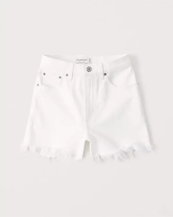 Curve Love High Rise 4 Inch Mom Shorts | Abercrombie & Fitch (US)