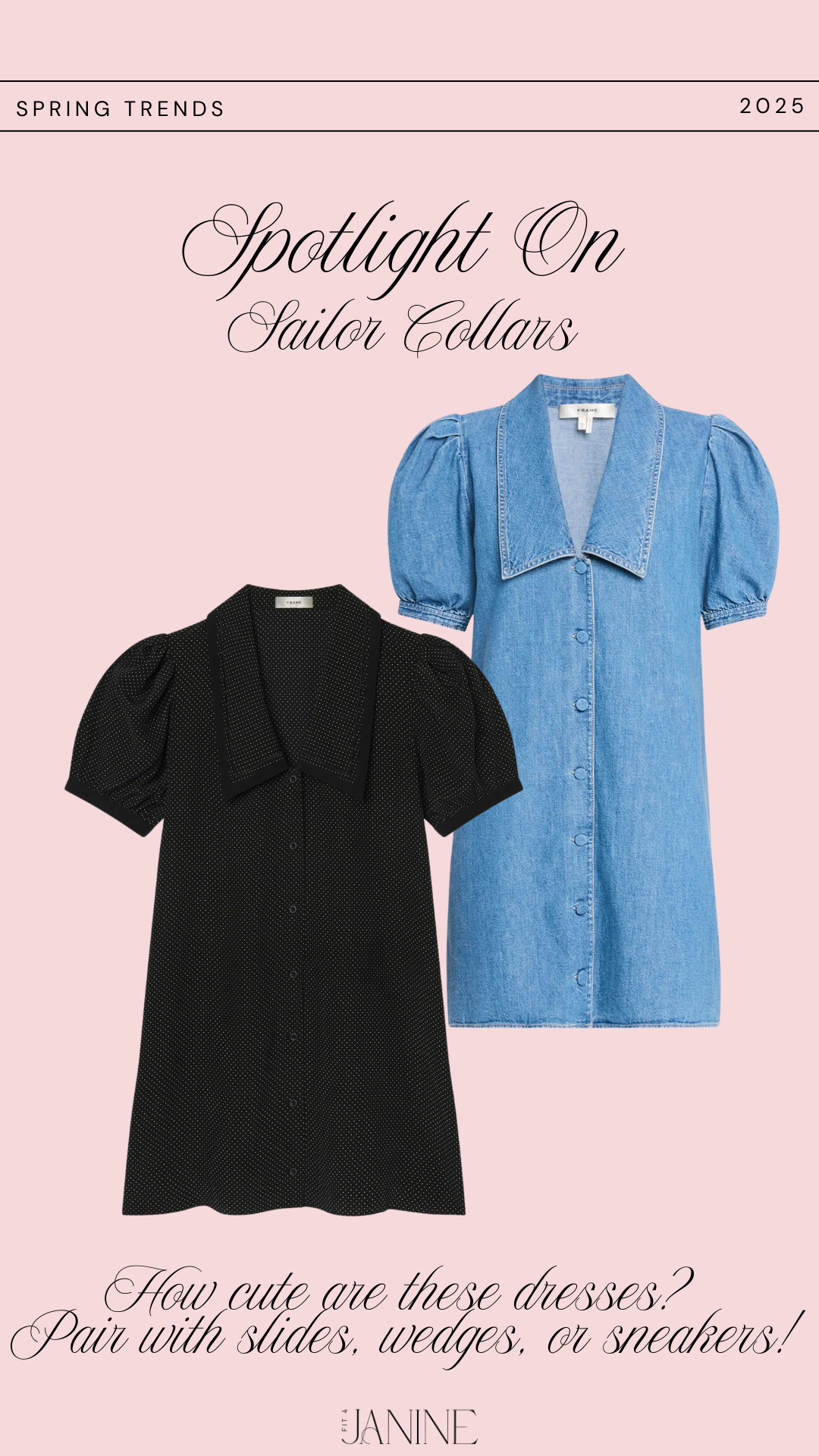 Love the versatility with both of these dresses - classic neutrals that can go with so much! Pair with slides, wedges, or sneakers for 3 completely different looks!

Fit4Janine, Frame Denim, Spring Outfits, Dresses 

 #LTKSeasonal #LTKStyleTip