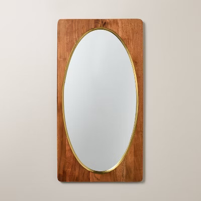 14.75"x28" Wood Framed Oval Mirror - Hearth & Hand™ with Magnolia | Target