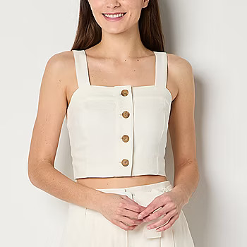 Worthington Womens Square Neck Crop Top | JCPenney