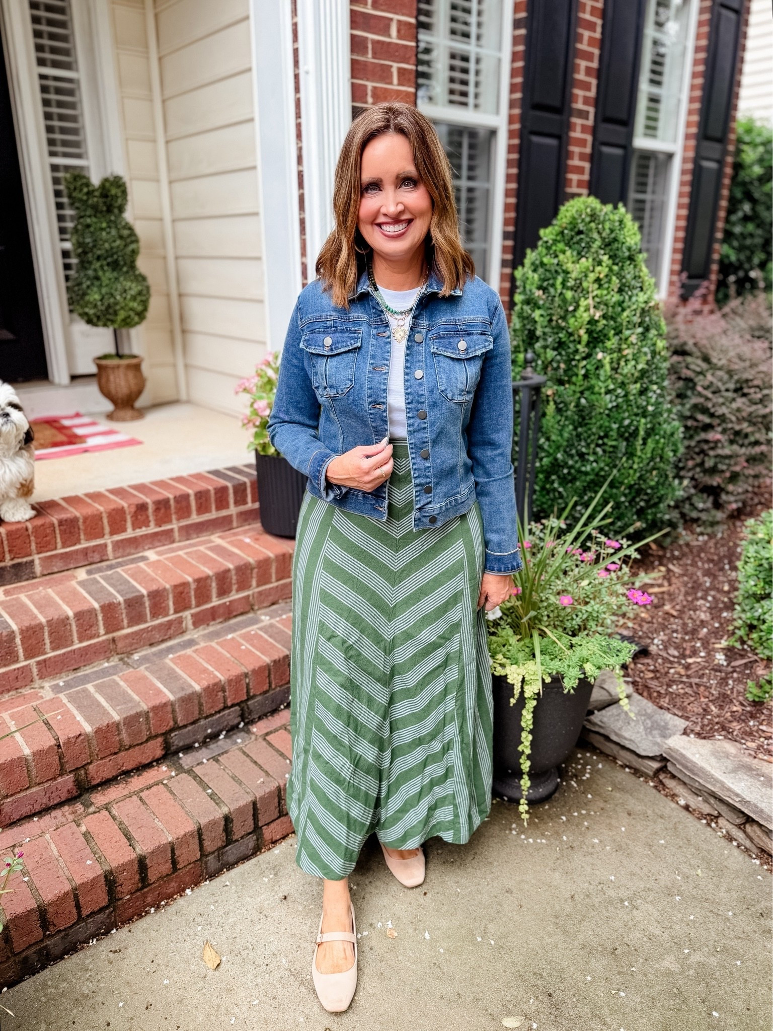 Fall transition outfit
Wear now & into fall 
Also linked the matching top
Use code LAURA on jewelry

#LTKgrwm #LTKOver40 #LTKSaleAlert