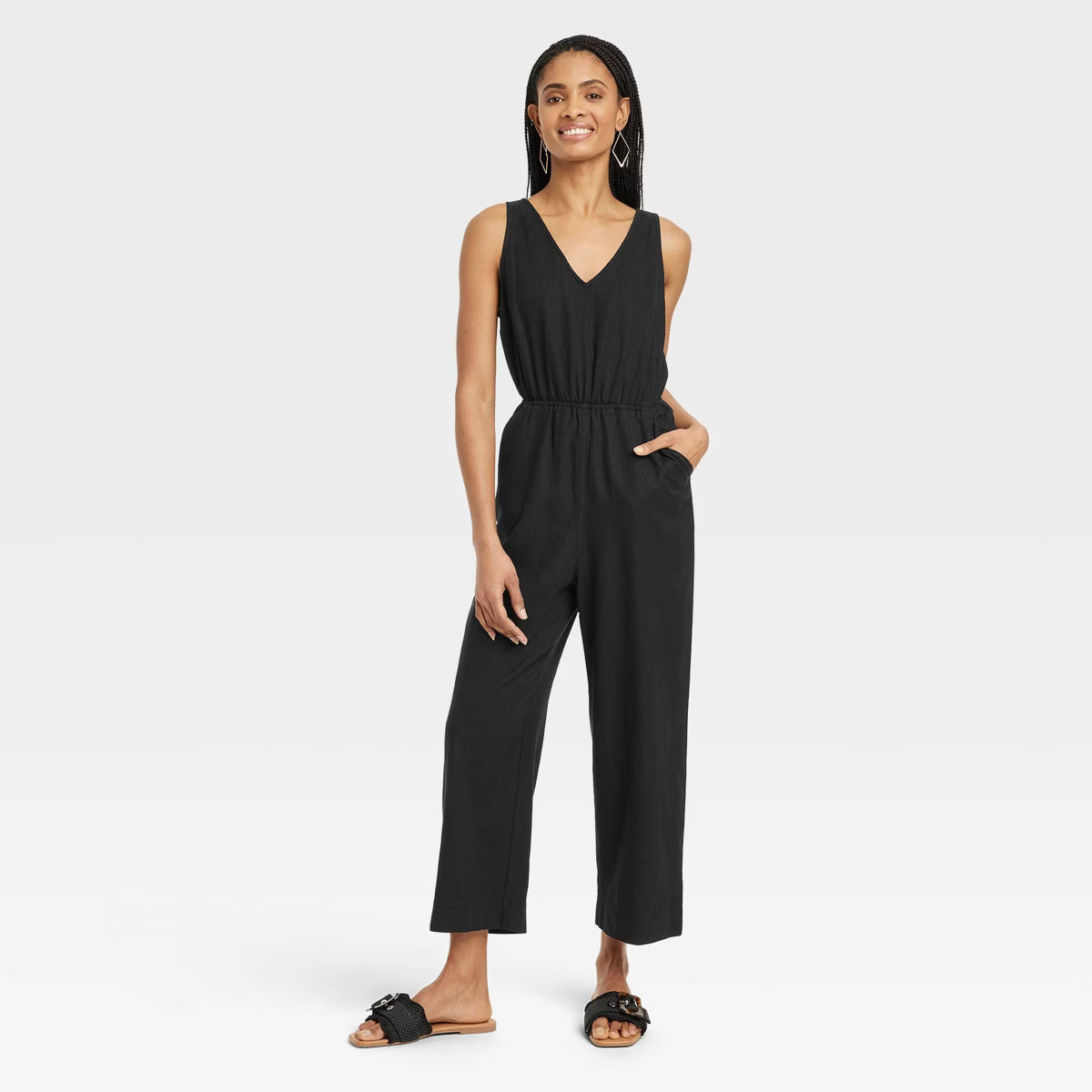 Women's Linen V-Neck Jumpsuit - Universal Thread™ | Target