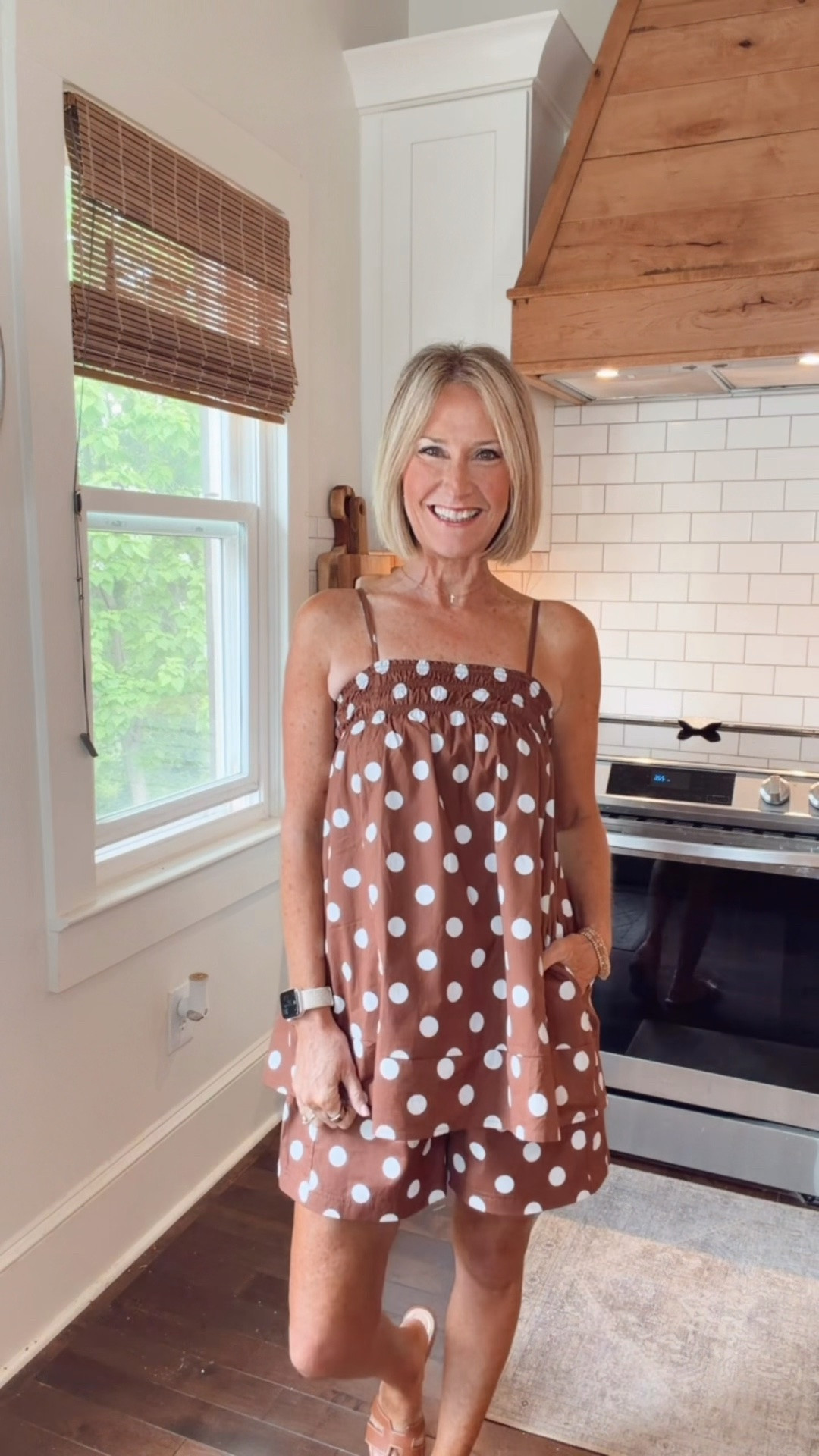 This may be the most adorable short set ever 🤍 Polka dots, pockets, and the comfiest fit… basically everything I love in one outfit. Easy to throw on, cute enough to wear anywhere, and one I’ll be reaching for all summer long. ✨

#LTKootd #LTKOver40 #LTKPetite
