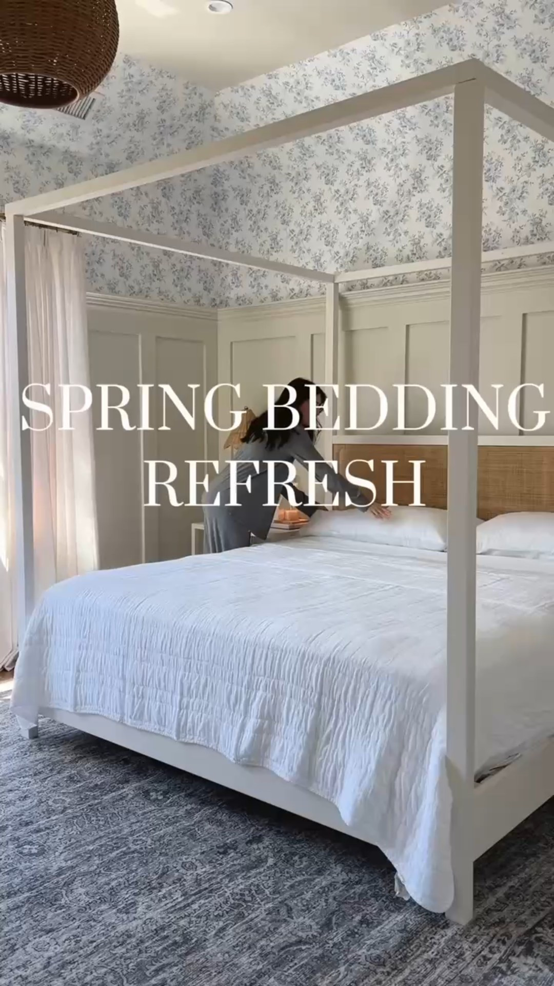 Is there anything better than fresh bedding? 🧺 Refresh my daughter’s room with me for spring with @brooklinen #BrooklinenPartner