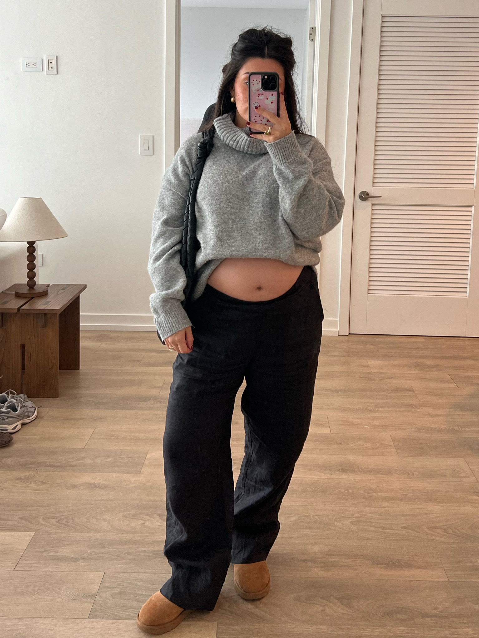 23 weeks pregnant outfit for running errands 🫶🏼🎀 wearing XS/S in sweater and M in pants 

#LTKSeasonal #LTKStyleTip #LTKBump