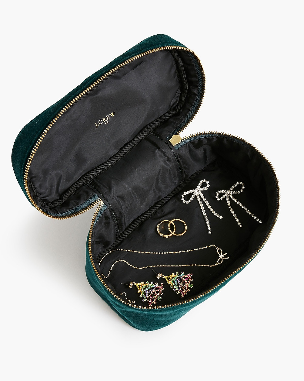 Velvet top-handle pouch | J.Crew Factory