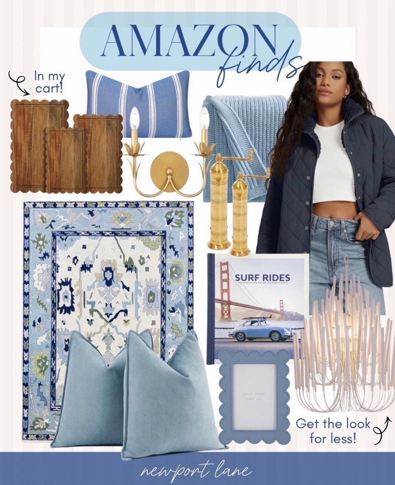 Scallops, blue and white? Yes, please! Loving the scalloped cutting boards, they would make a great addition to any kitchen! The wool oushak rug is an amazing Amazon find too!

#LTKHome #LTKSaleAlert #LTKU