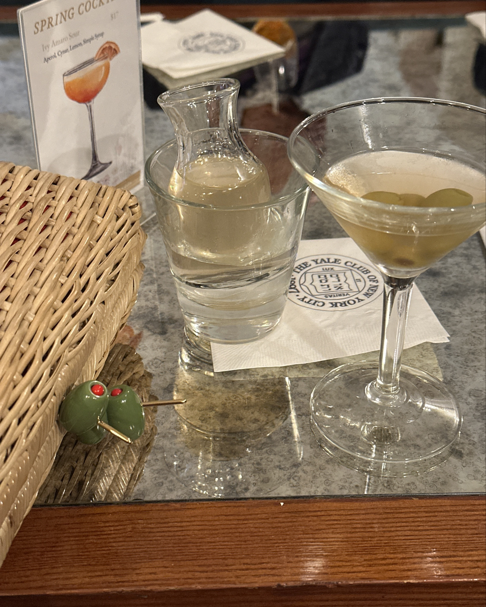 Seeing double, double dirty martinis!!! 🫒🫒🫒