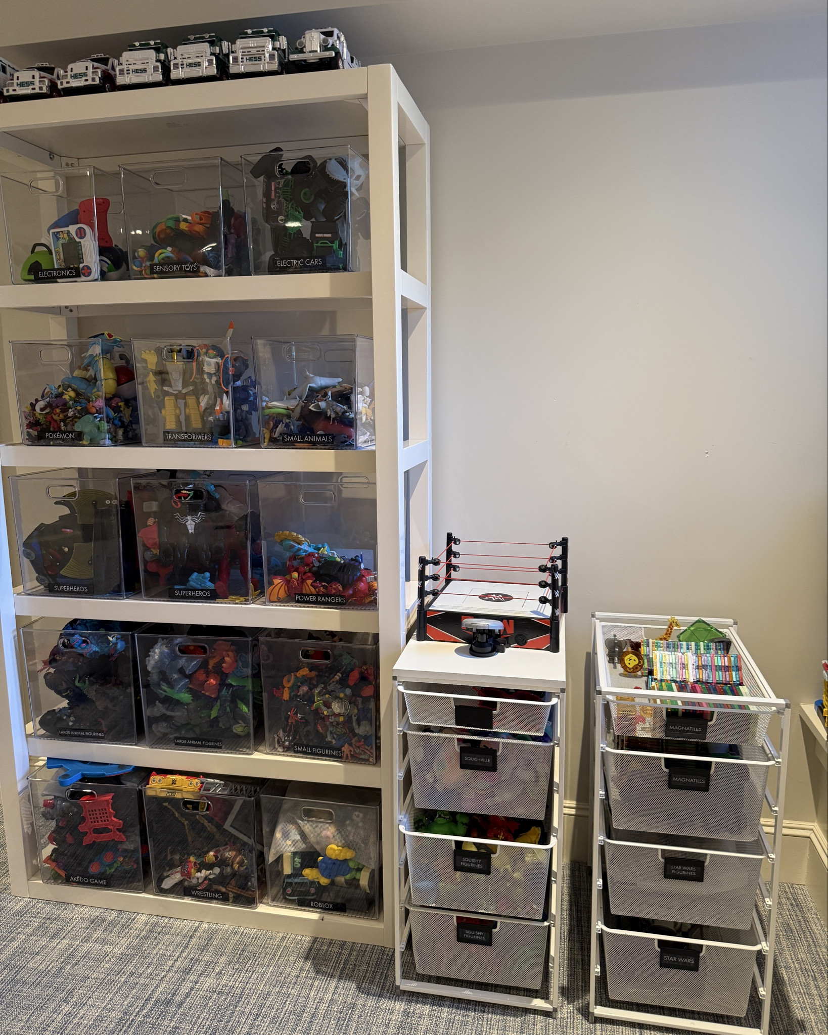 Playroom Organization - clear organizers are great for kiddos to see all the toys they have. Clearly defined & labeled organizers help kiddos put back their toys in their clearly defined spaces  

#LTKCyberWeek #LTKKids #LTKBaby