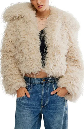 Free People Moonlight Faux Fur Jacket in Tea at Nordstrom Rack, Size X-Large | Nordstrom Rack