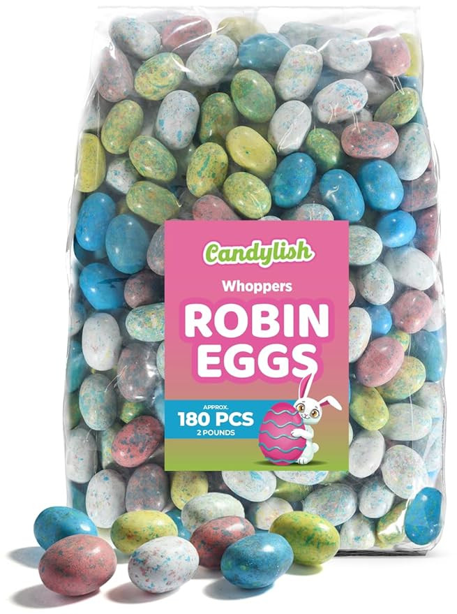 Whoppers Robin Eggs Easter Candy, 2LB - Delightful Milk Chocolate-Covered Malt Balls in Pastel Co... | Amazon (US)