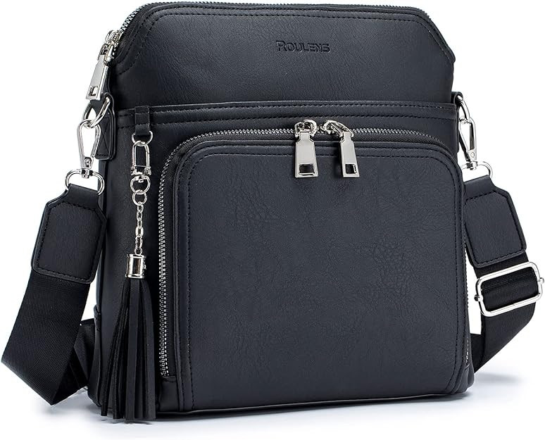 Roulens Crossbody Purse for Women Vegan Leather Medium Crossbody Wallet Bag for Travel Women Shou... | Amazon (US)