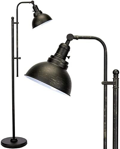 Industrial Floor Lamp Adjustable, 65 Inches Rustic Floor Task Lamp in Aged Bronze Finish, Standin... | Amazon (US)