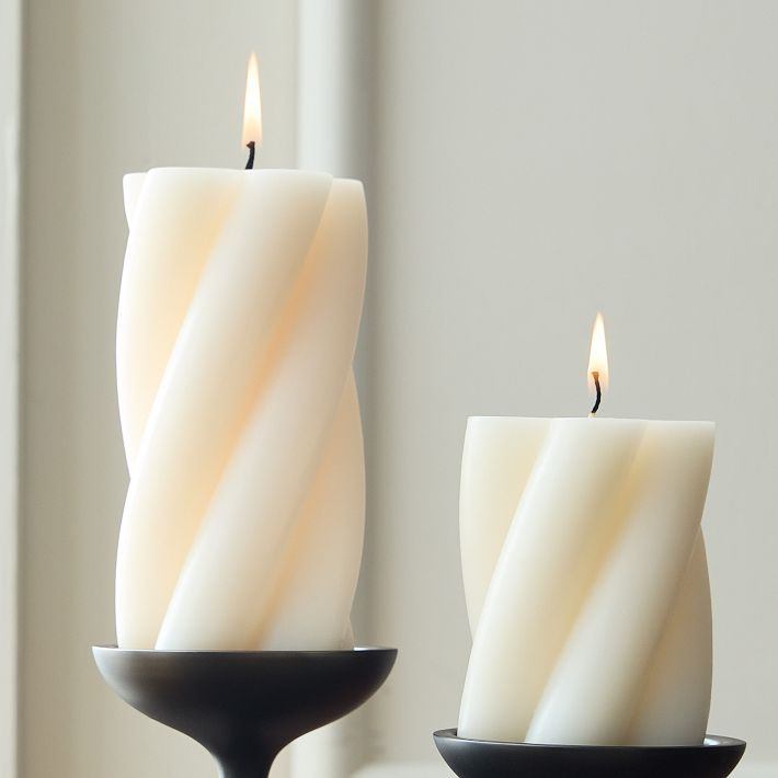 Chunky Twist Pillar Candles | West Elm (US)