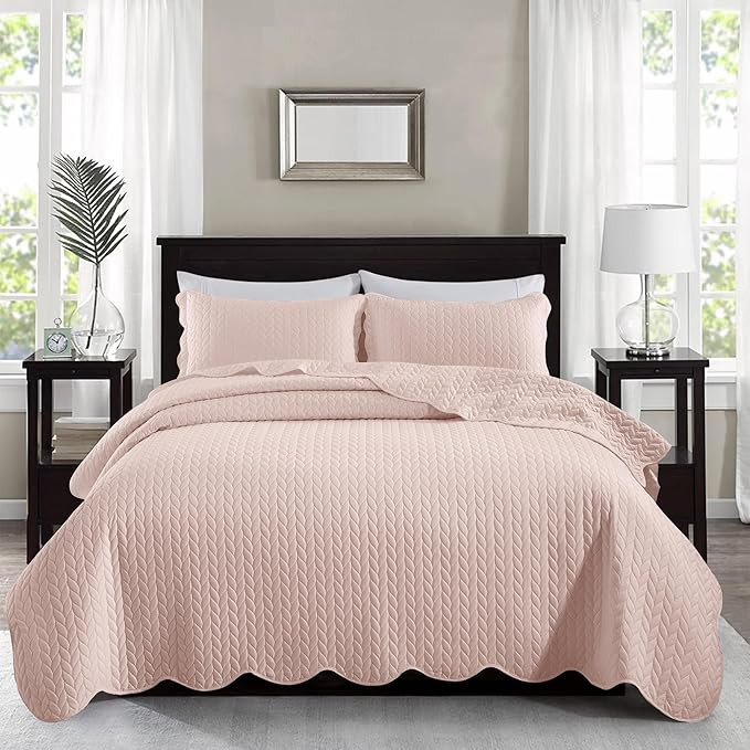 MOONLIGHT20015 Twin Quilt Set - 2 Pcs All Season Reversible Lightweight Microfiber Coverlet Size ... | Amazon (US)
